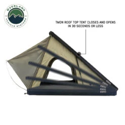 LD TMON Clamshel Aluminum Hard Shell Roof Top Tent - 2 Person Capacity, Tan Body & Green Rainfly -Car Parts Shop 0224 TMON4 46602.1708631639