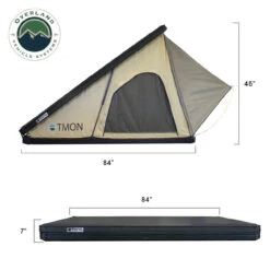 LD TMON Clamshel Aluminum Hard Shell Roof Top Tent - 2 Person Capacity, Tan Body & Green Rainfly -Car Parts Shop 0224 TMON9 88945.1708631639