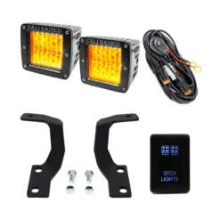 Low Profile LED Ditch Light Brackets Kit For 2010-2024 Toyota 4Runner -Car Parts Shop 10 24 4Runner LPDL Kit Combo 4