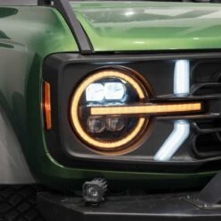 2021-2024 Ford Bronco LED Projector Headlights (Pair) -Car Parts Shop 2021 2024FORDBRONCOLEDPROJECTORHEADLIGHTS PAIR 02
