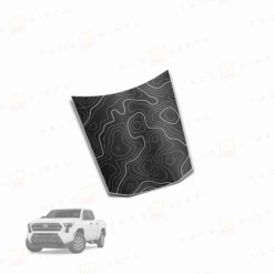 2024+ Tacoma Center Hood Stamp -Car Parts Shop 24Tacoma Black with White HoodStamp