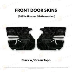 2025+ 4Runner Door Skins 32 2025+ 4Runner Door Skins -Car Parts Shop 25 4Runner Black with Green Scheme Topo