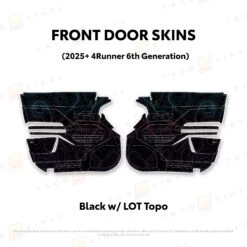 2025+ 4Runner Door Skins 34 2025+ 4Runner Door Skins -Car Parts Shop 25 4Runner Black with LOT Scheme Topo