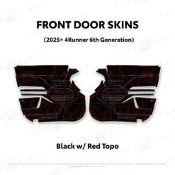 2025+ 4Runner Door Skins 37 2025+ 4Runner Door Skins -Car Parts Shop 25 4Runner Black with Red Scheme Topo