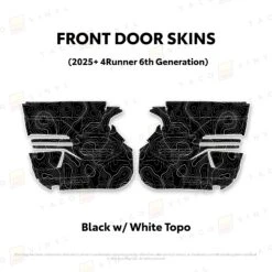 2025+ 4Runner Door Skins 26 2025+ 4Runner Door Skins -Car Parts Shop 25 4Runner Black with White Topo