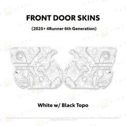 2025+ 4Runner Door Skins 29 2025+ 4Runner Door Skins -Car Parts Shop 25 4Runner White with Black Topo