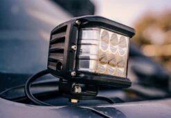 Low Profile LED Ditch Light Brackets Kit For 2010-2024 Toyota 4Runner -Car Parts Shop 4runnerditchhoodlight 0000s 0000 DSC9135