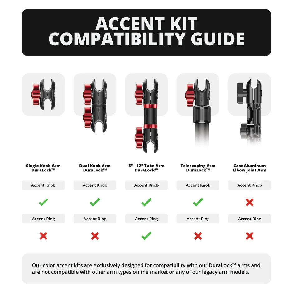 Billet Knob And Ring Accent Kits Compatible With Tackform DuraLock™ Arms Only 12 Billet Knob And Ring Accent Kits Compatible With Tackform DuraLock™ Arms Only - Image 10