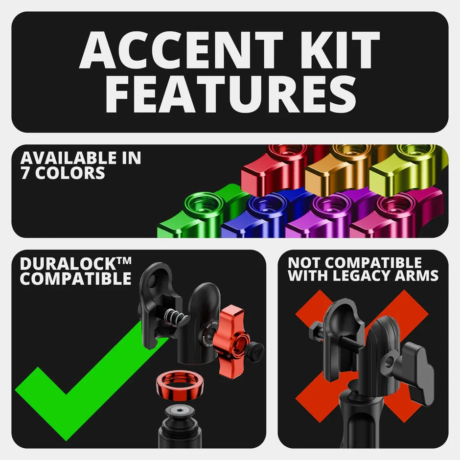 Billet Knob And Ring Accent Kits Compatible With Tackform DuraLock™ Arms Only 10 Billet Knob And Ring Accent Kits Compatible With Tackform DuraLock™ Arms Only - Image 8