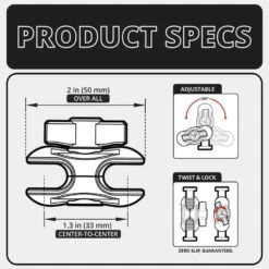 DuraLock™ 20 Series 2" Long Single Anti-Theft Knob Arm | Black -Car Parts Shop AR20 1031 04 PRO SPECS