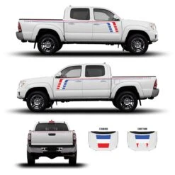 2005-15 Tacoma Checkered Stripe Kit -Car Parts Shop AmericanScheme 2ndGen Tacoma AllSides Kit