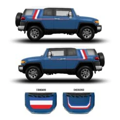 2007-14 FJ Cruiser Checkered Stripe Kit 34 2007-14 FJ Cruiser Checkered Stripe Kit -Car Parts Shop American FJ Tacoma AllSides Kit