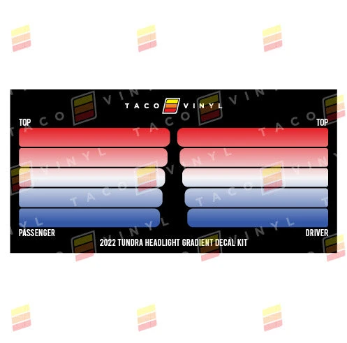 2022+ Tundra Headlight Gradient Decal Kit 14 2022+ Tundra Headlight Gradient Decal Kit - Image 12