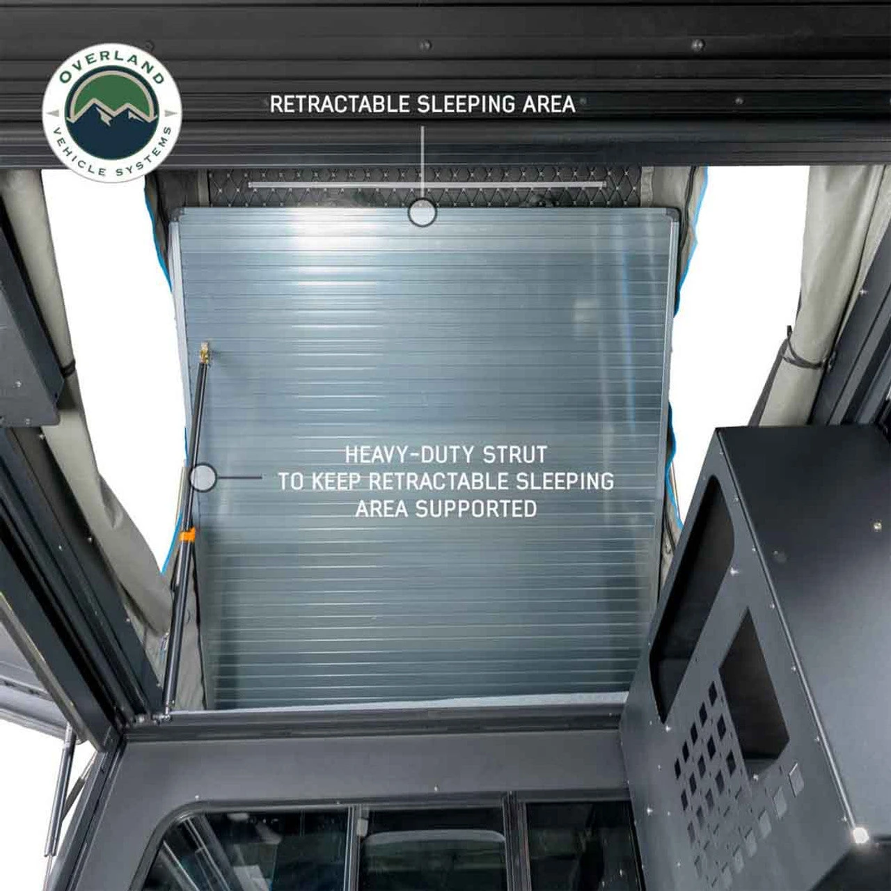 MagPak - Camper Shell/Roof Top Tent Combo W/Lights, Rear Molle Panel, Side Tie Downs, Front & Rear Windows 9 MagPak - Camper Shell/Roof Top Tent Combo W/Lights, Rear Molle Panel, Side Tie Downs, Front & Rear Windows - Image 7