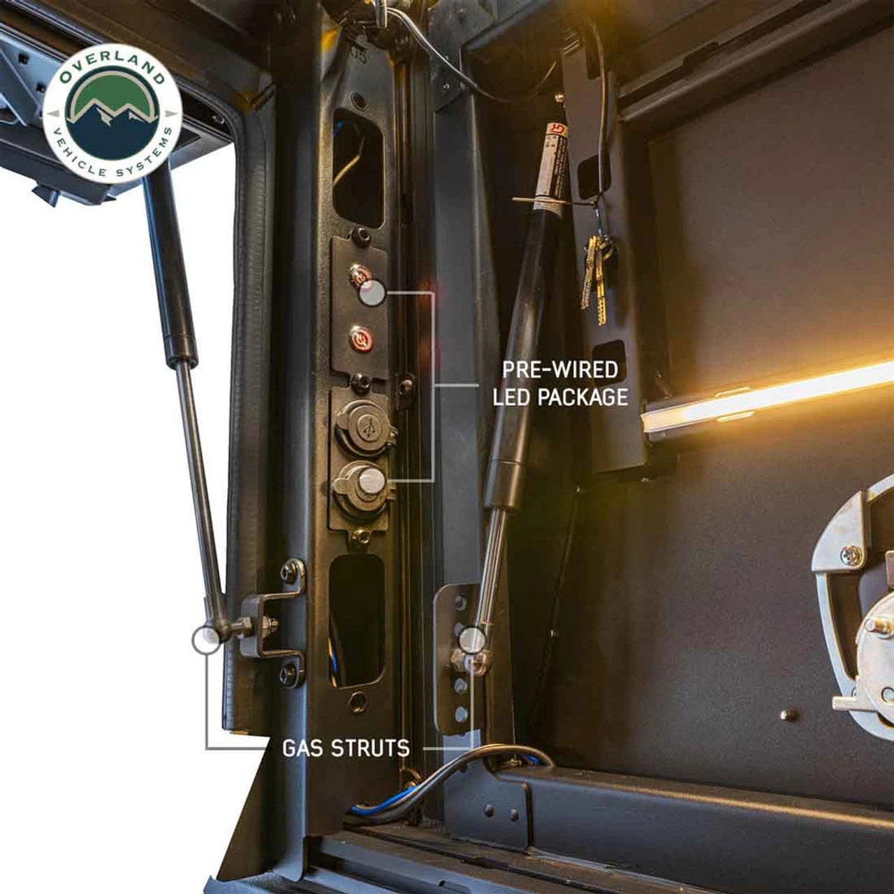 MagPak - Camper Shell/Roof Top Tent Combo W/Lights, Rear Molle Panel, Side Tie Downs, Front & Rear Windows 14 MagPak - Camper Shell/Roof Top Tent Combo W/Lights, Rear Molle Panel, Side Tie Downs, Front & Rear Windows - Image 12