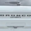 Rear Liftgate Letter Overlays Fits 2021-2024 Ford Bronco Sport -Car Parts Shop BRO002 DCF G OPACITY