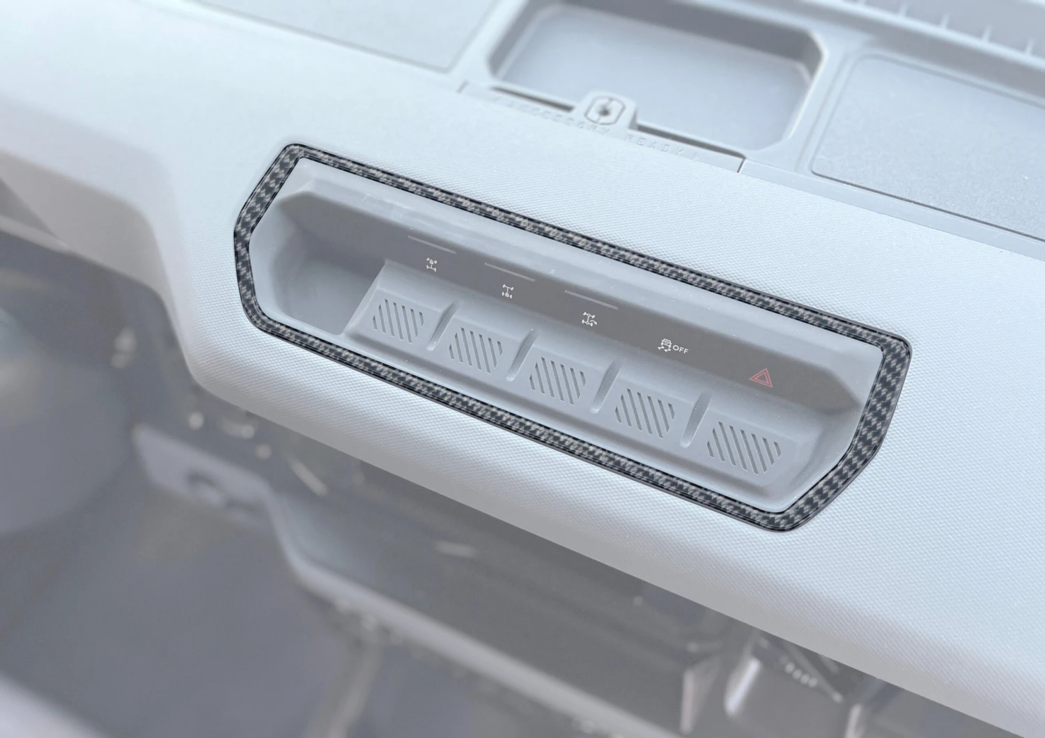 Dash Top Switch Panel Accent Trim Fits 2021-2024 Ford Bronco 3 Dash Top Switch Panel Accent Trim Fits 2021-2024 Ford Bronco