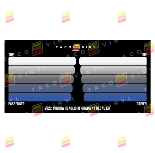 2022+ Tundra Headlight Gradient Decal Kit 13 2022+ Tundra Headlight Gradient Decal Kit - Image 11