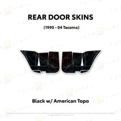 2010-24 4Runner Door Skins (Lower Section) 39 2010-24 4Runner Door Skins (Lower Section) -Car Parts Shop Black with American Scheme Topo