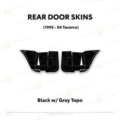 2010-24 4Runner Door Skins (Lower Section) 40 2010-24 4Runner Door Skins (Lower Section) -Car Parts Shop Black with Gray Scheme Topo