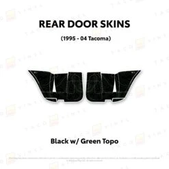 2010-24 4Runner Door Skins (Lower Section) 41 2010-24 4Runner Door Skins (Lower Section) -Car Parts Shop Black with Green Scheme Topo