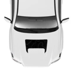 2016+ Tacoma Sport/Pro Hood Stamp -Car Parts Shop BlackwithGray ShortFang Hood Stamp 3rdGenTacoma