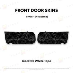 2010-24 4Runner Door Skins (Lower Section) 36 2010-24 4Runner Door Skins (Lower Section) -Car Parts Shop BlackwithWhiteTopo