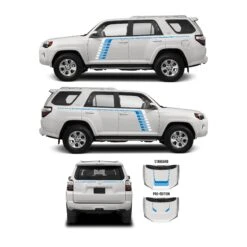 2010-2024 4Runner Checkered Stripe Kit -Car Parts Shop Blue 4Runner TRDPRO AllSides Kit