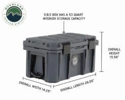 OVS D.B.S. Dark Grey Dry Box With Drain, And Bottle Opener -Car Parts Shop D.B.S Dry Boxes 53 MW8 14583
