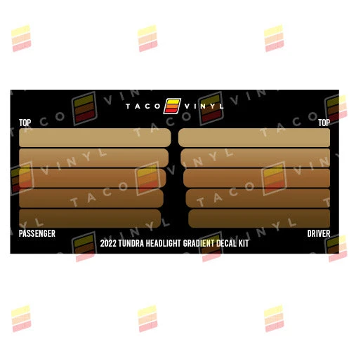 2022+ Tundra Headlight Gradient Decal Kit 16 2022+ Tundra Headlight Gradient Decal Kit - Image 14