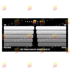 2022+ Tundra Headlight Gradient Decal Kit 23 2022+ Tundra Headlight Gradient Decal Kit -Car Parts Shop Gray Tundra Headlight