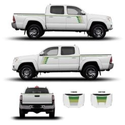2005-15 Tacoma Checkered Stripe Kit -Car Parts Shop Green 2ndGen Tacoma AllSides Kit