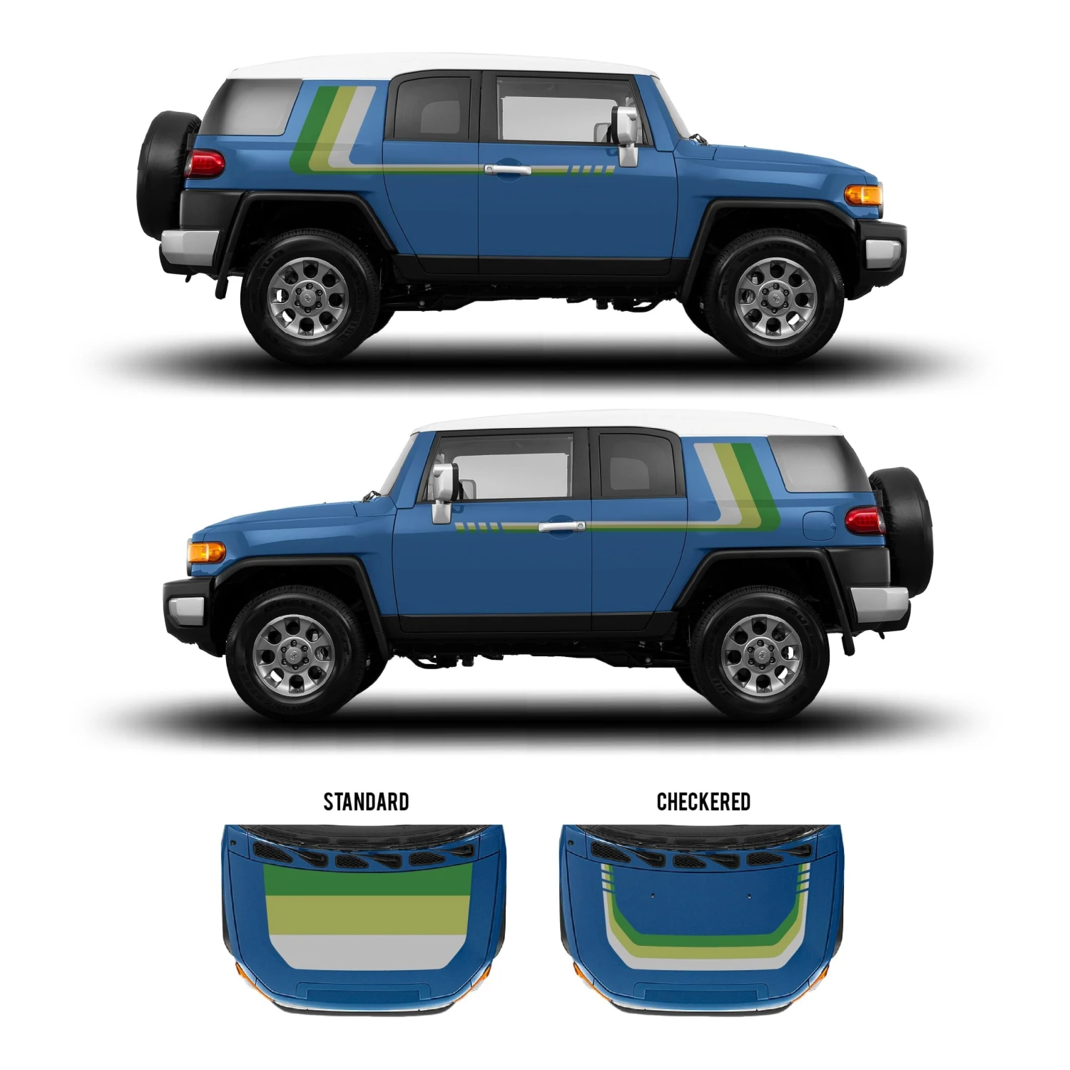 2007-14 FJ Cruiser Checkered Stripe Kit 12 2007-14 FJ Cruiser Checkered Stripe Kit - Image 10