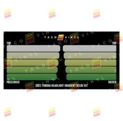 2022+ Tundra Headlight Gradient Decal Kit 24 2022+ Tundra Headlight Gradient Decal Kit -Car Parts Shop Green Tundra Headlight