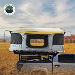 HD Bundu Hard Shell Pop Up Roof Top Tent - Grey Body & Green Rainfly -Car Parts Shop HD Bundu Hard Shell Pop Up Roof Top Tent Grey Body Green Rainfly 7103 26336.1706665778