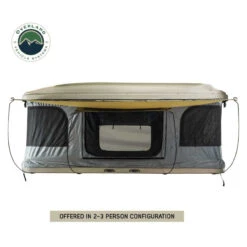 HD Bundu Hard Shell Pop Up Roof Top Tent - Grey Body & Green Rainfly -Car Parts Shop HD Bundu Hard Shell Pop Up Roof Top Tent Grey Body Green Rainfly 7106 63984.1706665775