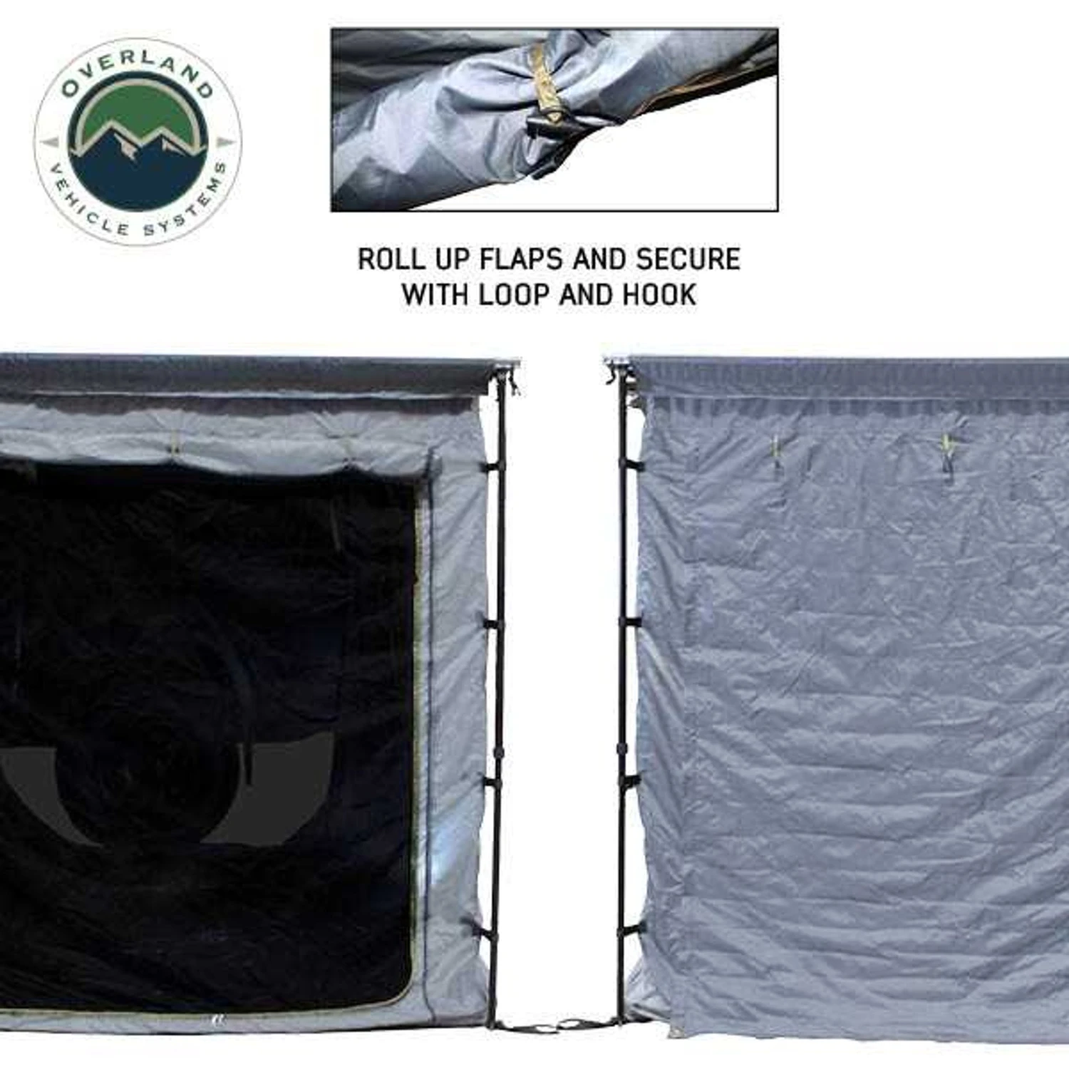 HD Nomadic Awning Room Enclosure, Grey Body, Green Trim (4 Walls & Floor) 10 HD Nomadic Awning Room Enclosure, Grey Body, Green Trim (4 Walls & Floor) - Image 8