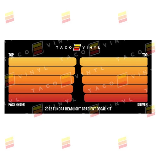 2022+ Tundra Headlight Gradient Decal Kit 17 2022+ Tundra Headlight Gradient Decal Kit - Image 15