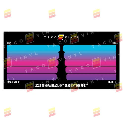 2022+ Tundra Headlight Gradient Decal Kit 11 2022+ Tundra Headlight Gradient Decal Kit - Image 9