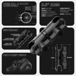 MagSafe Wireless Charging Phone Holder | TRAXX™ - Slim Track Base | 3.5" DuraLock Arm -Car Parts Shop MASTER AR20 2070