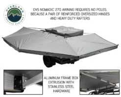 OVS Nomadic Awning 270 Dark Gray Cover With Black Cover Universal -Car Parts Shop OVS Nomadic Awning 270 Driver Side Dark Gray Cover With Black Cover Universal 1535 30327