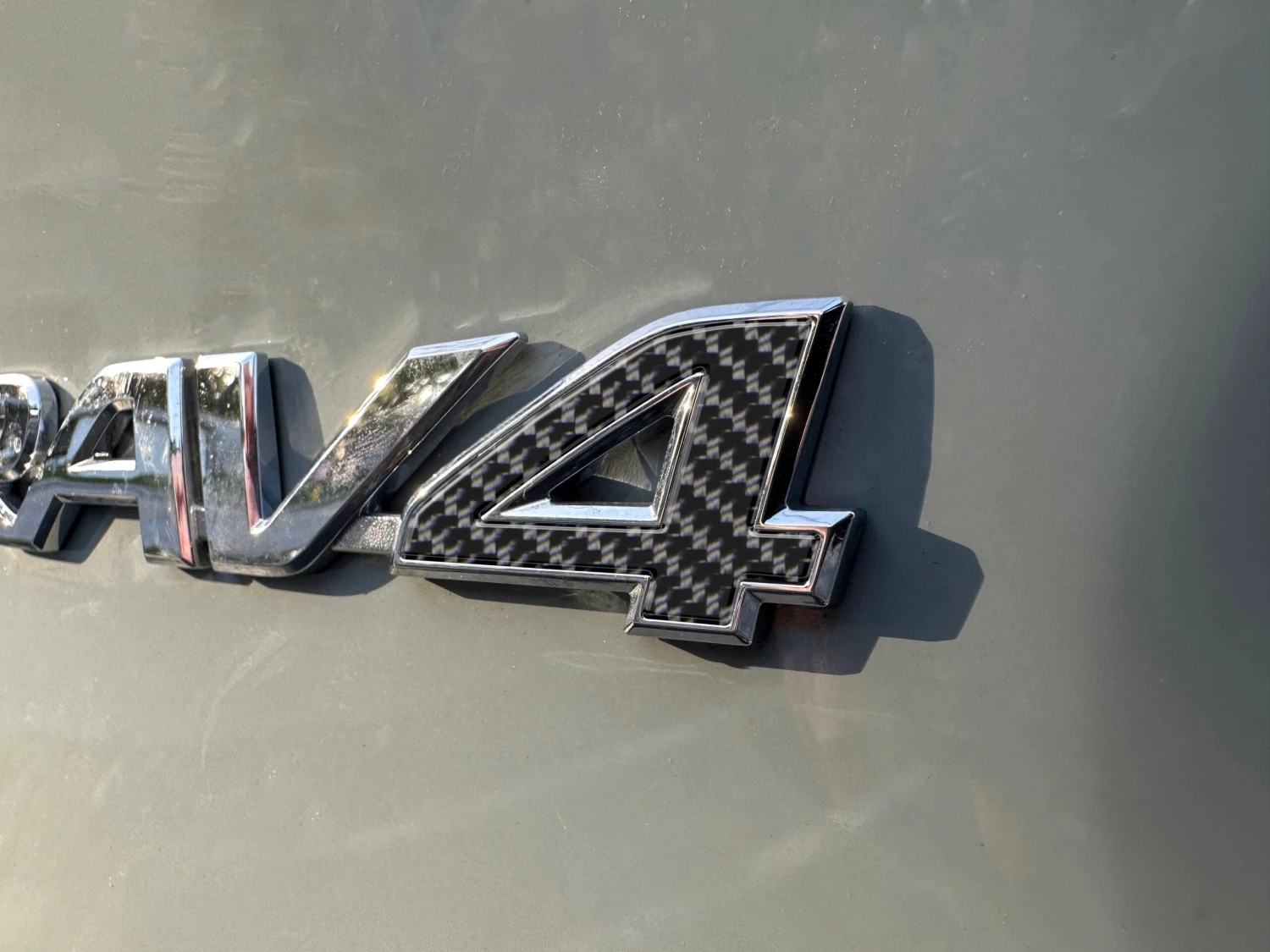 Rear Emblem "4" Letter Inserts Fits 2019-2024 Toyota Rav4 4 Rear Emblem "4" Letter Inserts Fits 2019-2024 Toyota Rav4 - Image 2