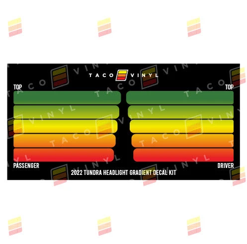 2022+ Tundra Headlight Gradient Decal Kit 12 2022+ Tundra Headlight Gradient Decal Kit - Image 10