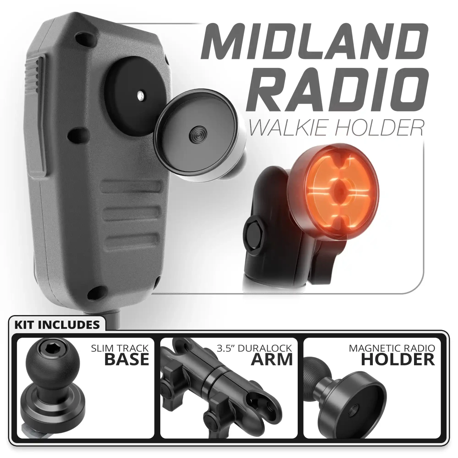 Midland | TRAXX™ - Slim Track Base | 3.5" DuraLock Arm 3 Midland | TRAXX™ - Slim Track Base | 3.5" DuraLock Arm