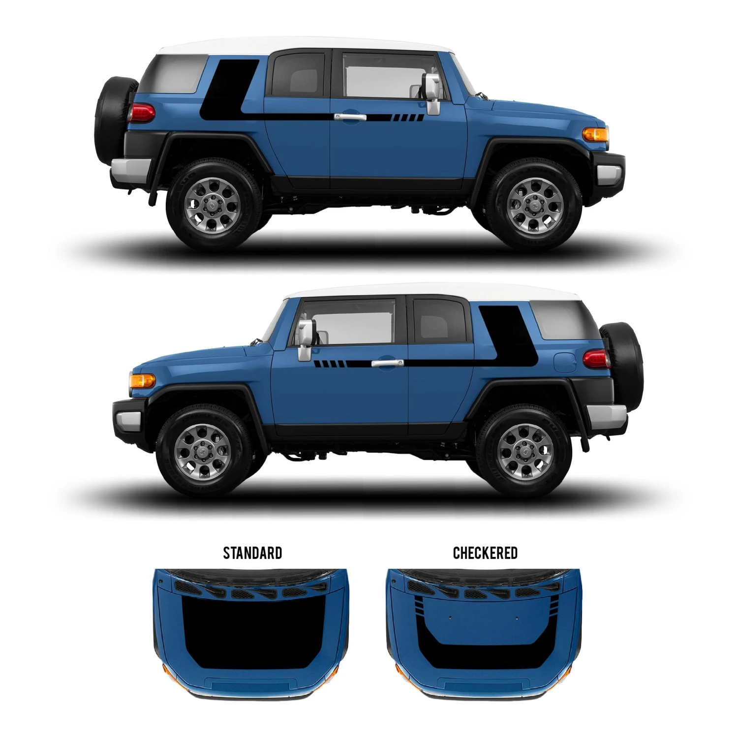 2007-14 FJ Cruiser Checkered Stripe Kit 18 2007-14 FJ Cruiser Checkered Stripe Kit - Image 16