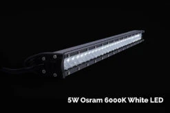 20" Slim Single Row LED Bar -Car Parts Shop SingleRowwithtext White