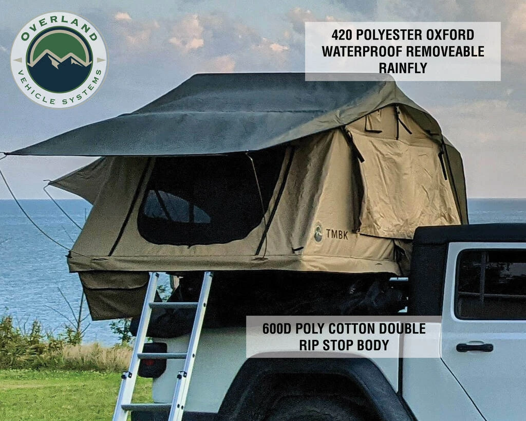 OVS TMBK 3 Person Roof Top Tent With Green Rain Fly 4 OVS TMBK 3 Person Roof Top Tent With Green Rain Fly - Image 2