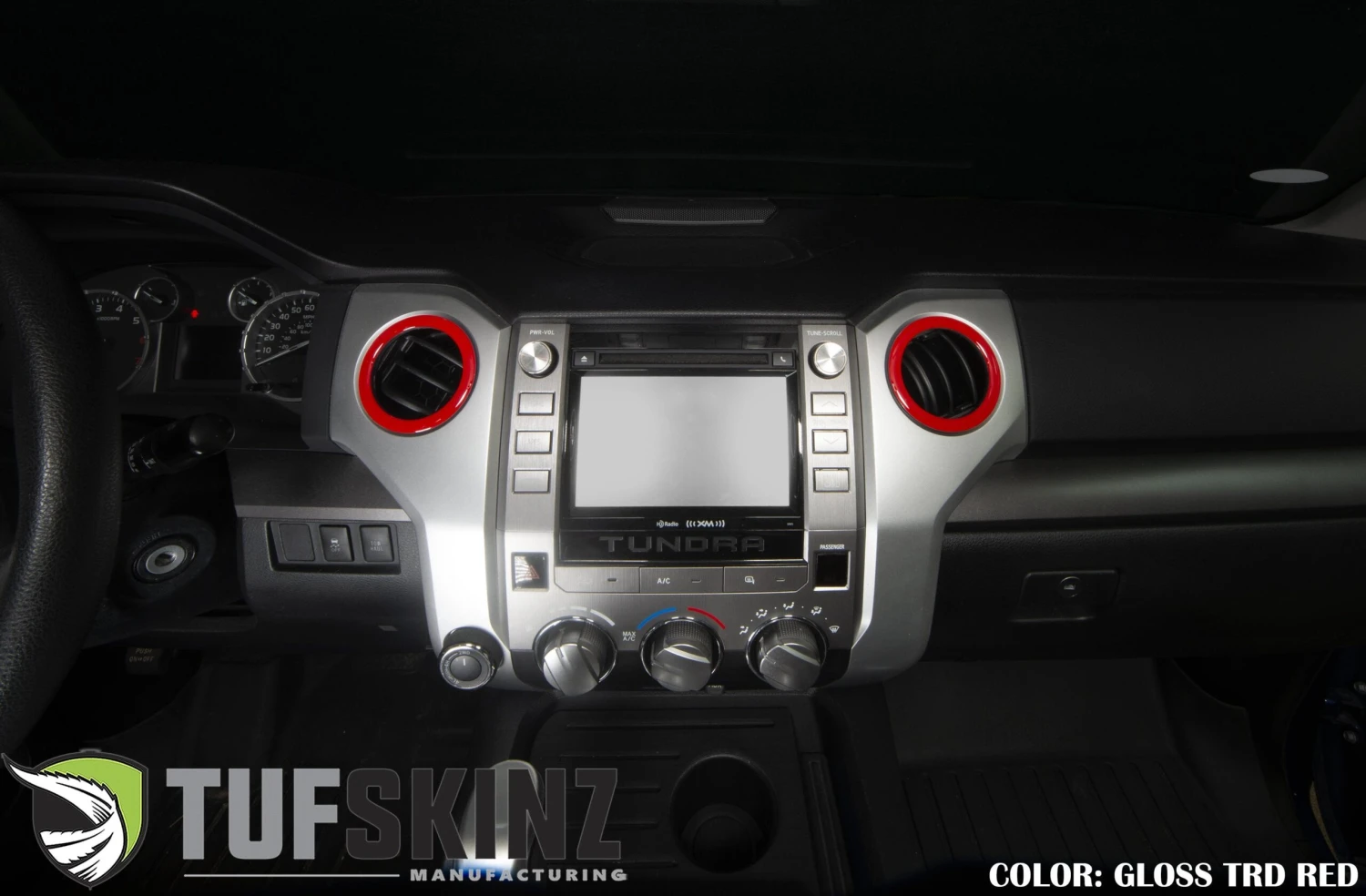 AC Vent Rings Accent Trim Fits 2014-2021 Toyota Tundra 8 AC Vent Rings Accent Trim Fits 2014-2021 Toyota Tundra - Image 6