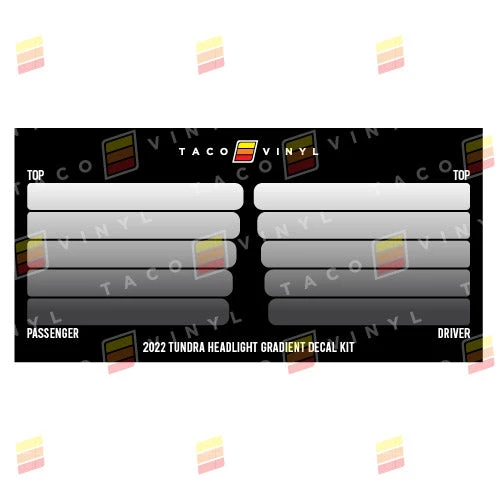 2022+ Tundra Headlight Gradient Decal Kit 10 2022+ Tundra Headlight Gradient Decal Kit - Image 8