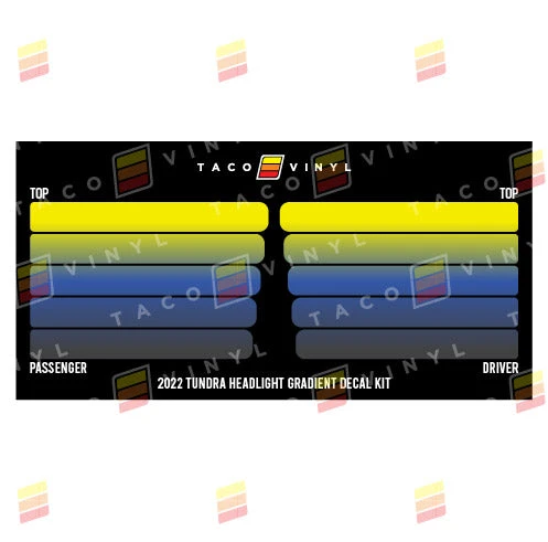 2022+ Tundra Headlight Gradient Decal Kit 9 2022+ Tundra Headlight Gradient Decal Kit - Image 7